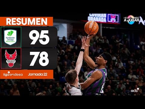Resumen Unicaja 95 - Coviran Granada 78 (J22)