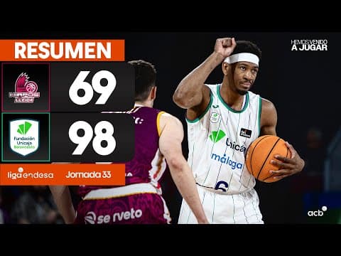 Resumen Hiopos Lleida 69 - Unicaja 98 (J33)