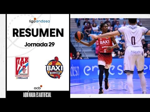 Resumen Monbus Obra 86 - BAXI Manresa 94 (J29)