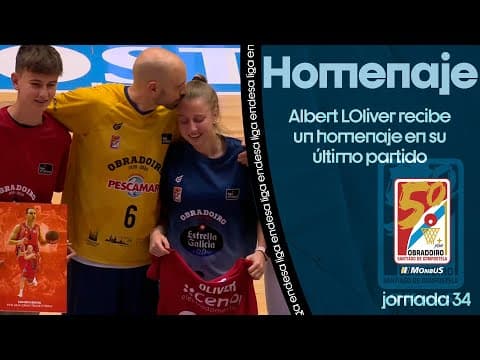 Homenaje a Albert Oliver en su último partido