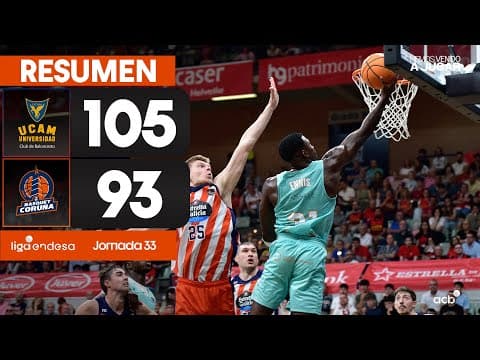Resumen UCAM Murcia 105 - Leyma Coruña 93 (J33)