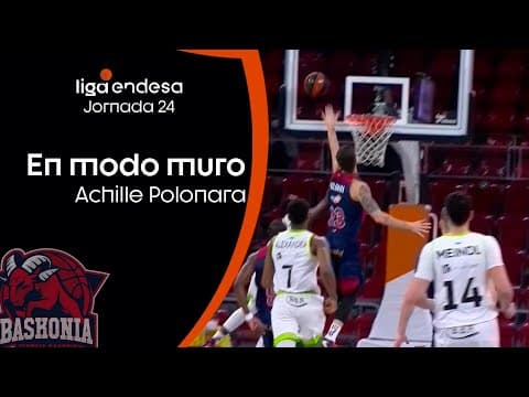 Achille Polonara cerrando el paso: ¡tapón!