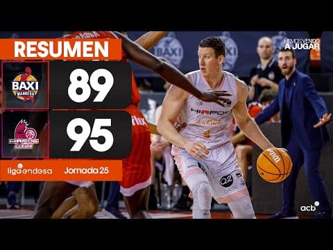 Resumen BAXI Manresa 89 - Hiopos Lleida 95 (J25)