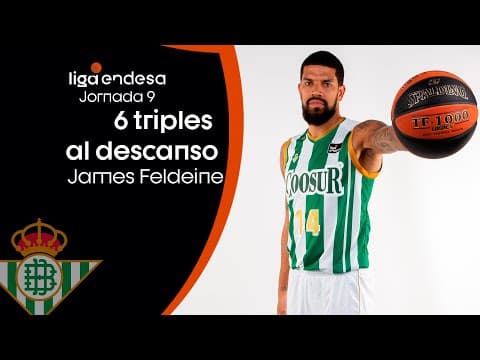 James Feldeine: ¡6 triples al descanso!