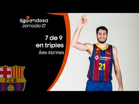 Álex Abrines, on fire desde los 6,75: ¡7 de 9 en triples!