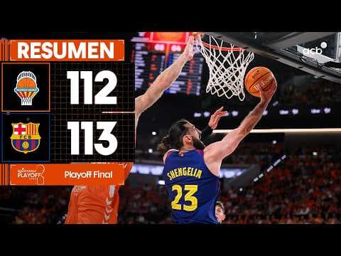 Resumen Valencia Basket 112 - Barça 113 (1º Playoff Final)