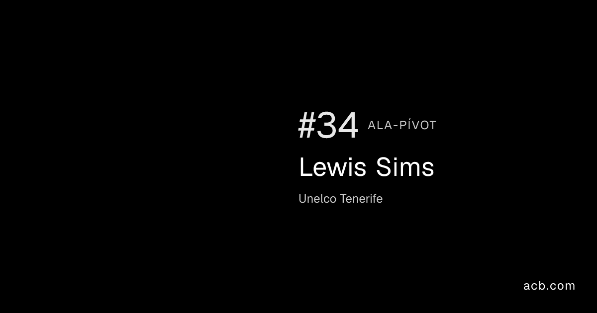 Lewis Sims | Jugador acb | acb.com