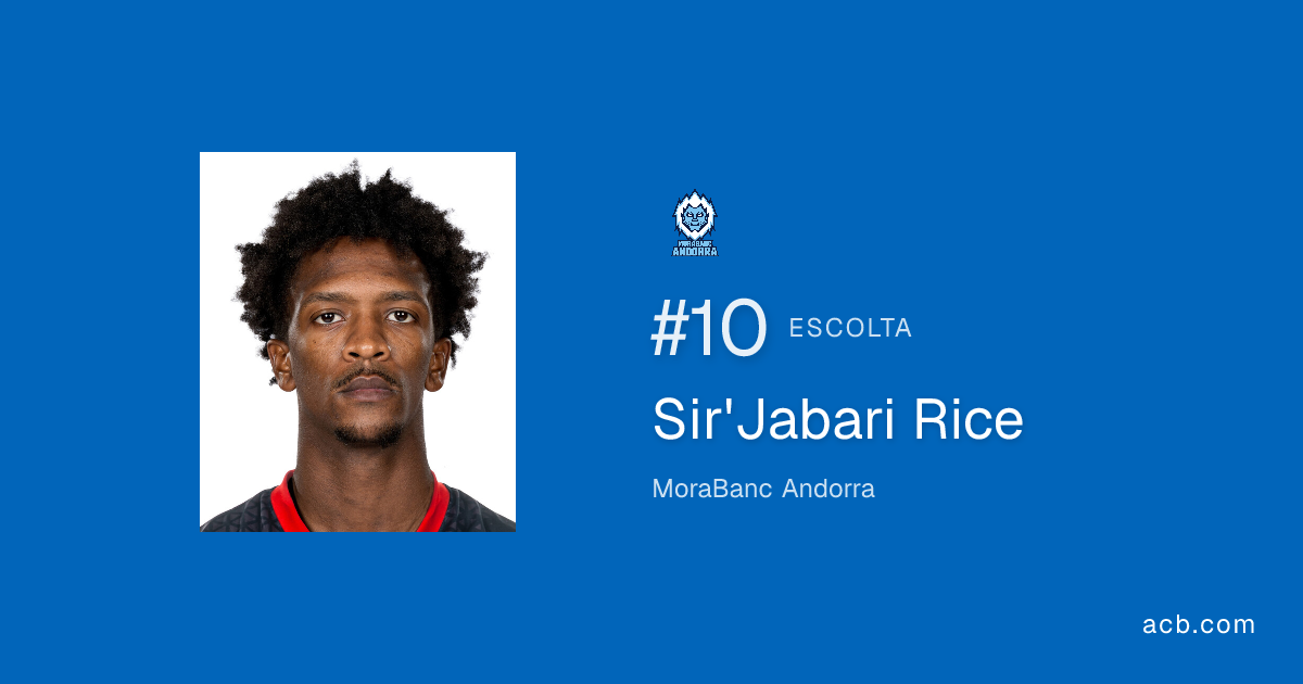 Partidos Sir'Jabari Rice | Jugador acb | acb.com